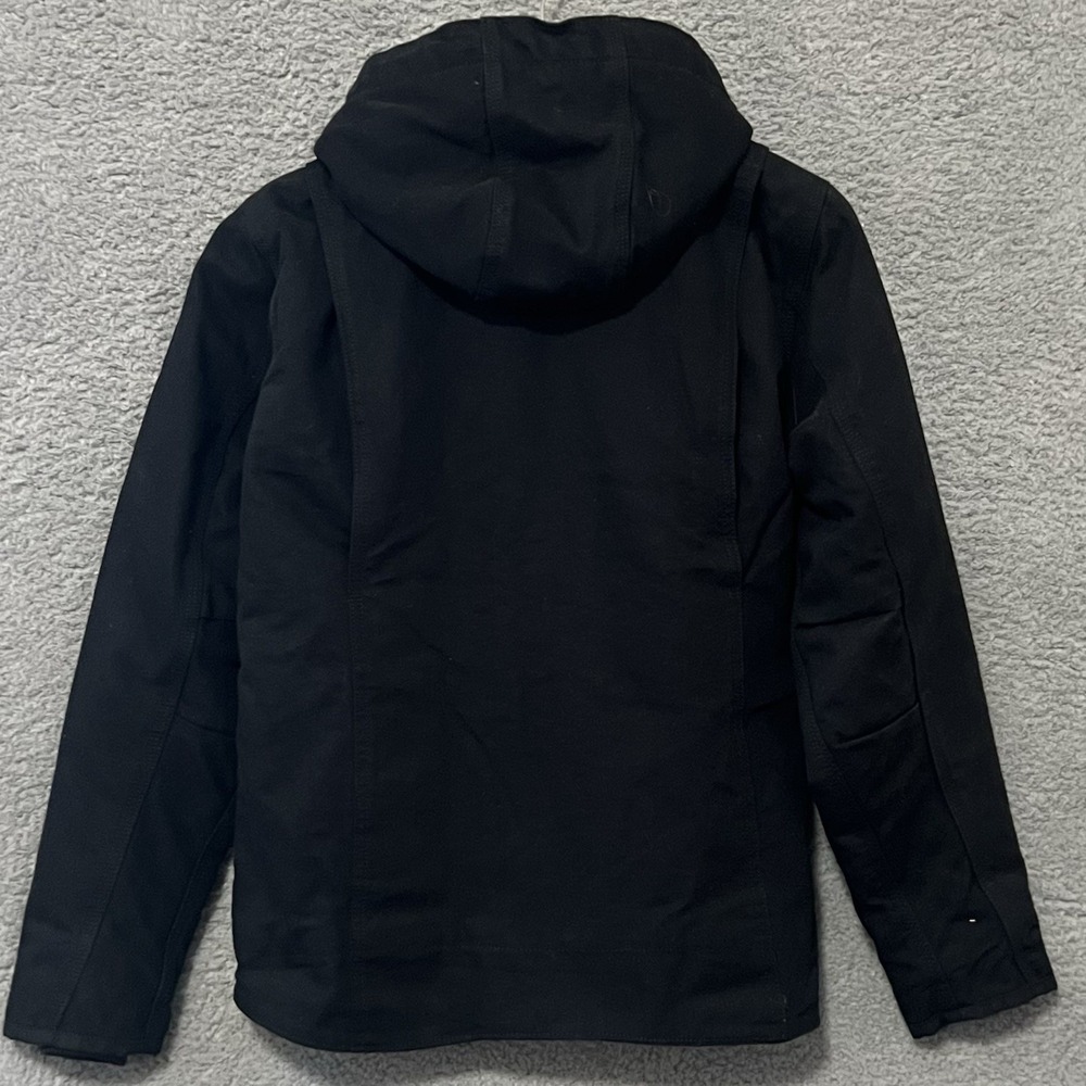 Carhartt Womens Size M Black Washed Duck Sherpa Lined Full Zip Jacket New - Picture 2 of 10